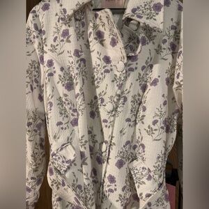 Ivy City Co floral trench coat